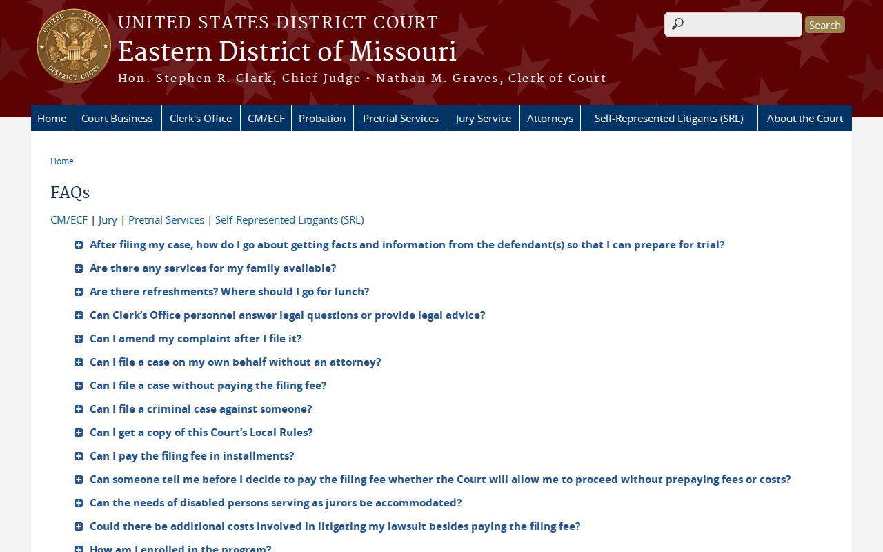 Callao court docket research distinguishes federal court contacts from local state case access