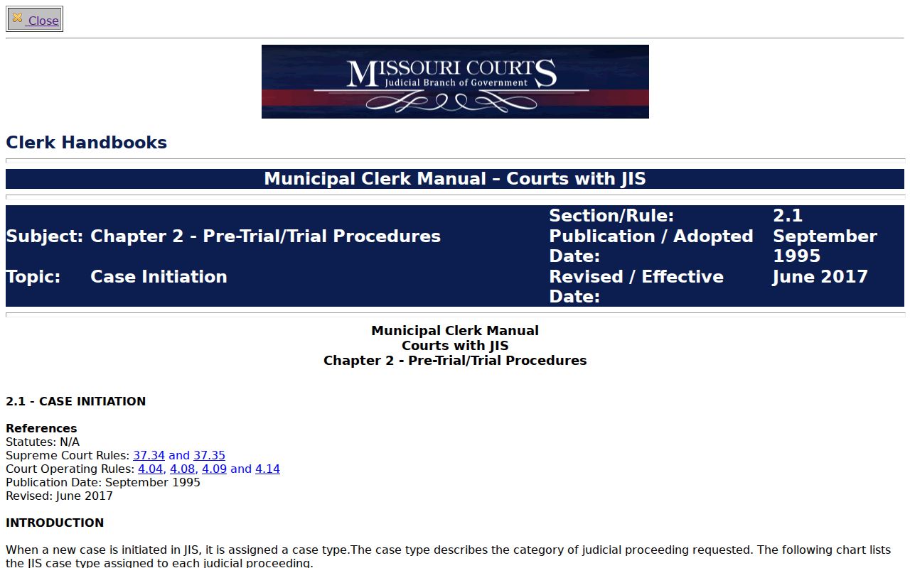 Macon County case search and Missouri municipal court records