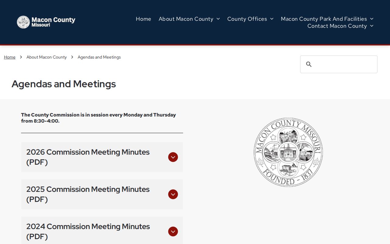 Macon County court records and county government records distinction