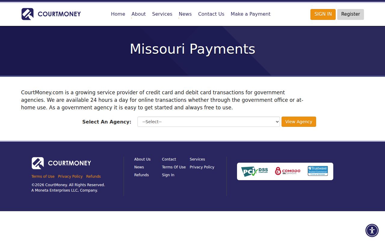 Macon County traffic court records and Missouri Payments verification