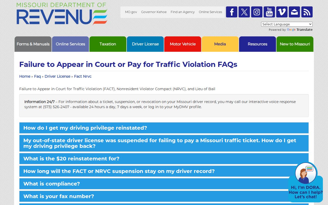 Macon County traffic court records and DOR compliance routing